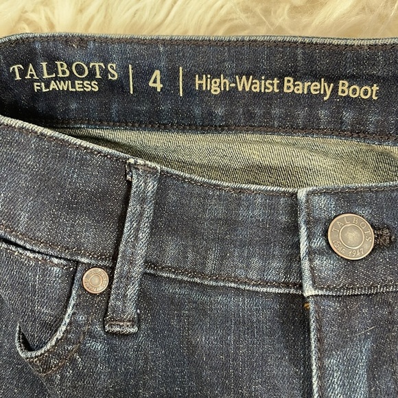 TALBOTS Flawless High-Waist Barely Boot Size 4 Dark Blue - Picture 8 of 9